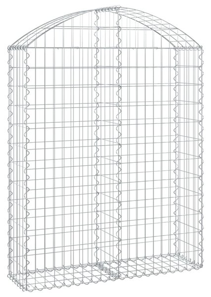 Íves horganyzott vas gabion kosár 100x30x120/140 cm