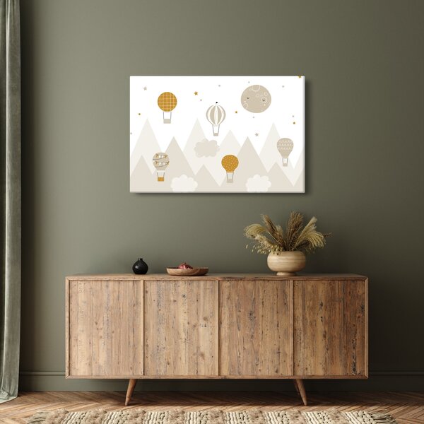 Kép - Repülő léggömbök (90x60 cm)
