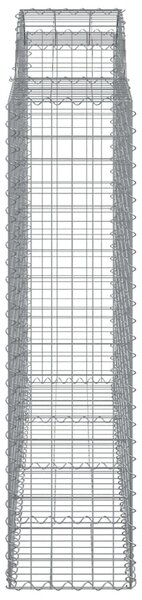 2 db íves horganyzott vas gabion kosár 200x50x160/180 cm