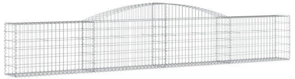 Íves horganyzott vas gabion kosár 400x30x60/80 cm