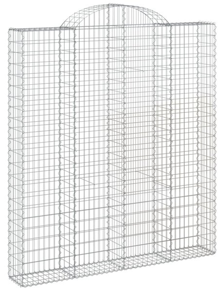 2 db íves horganyzott vas gabion kosár 200x30x220/240 cm