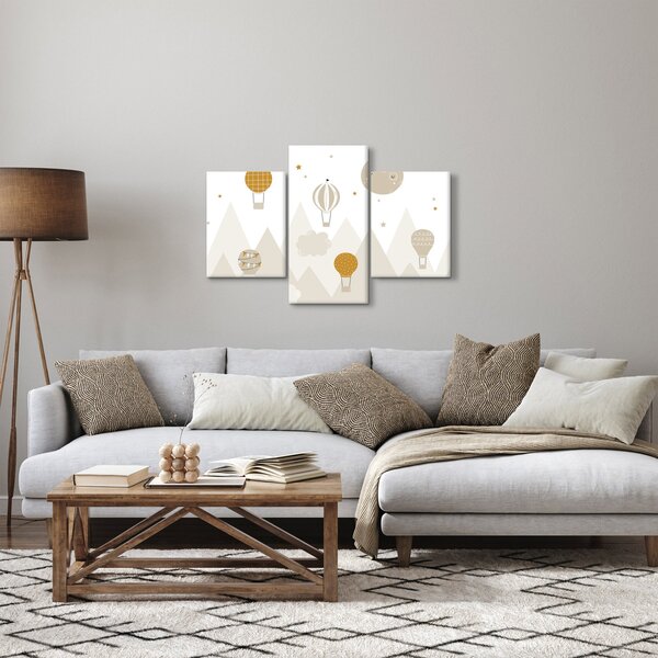 Kép - Repülő léggömbök (90x60 cm)