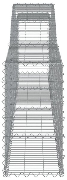 Íves horganyzott vas gabion kosár 400x30x60/80 cm