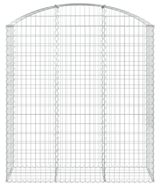 Íves horganyzott vas gabion kosár 150x50x160/180 cm