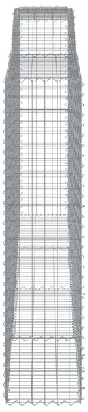 Íves horganyzott vas gabion kosár 400x50x200/220 cm