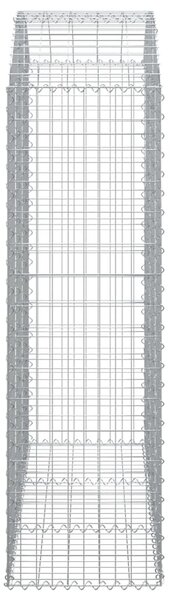 Íves horganyzott vas gabion kosár 150x50x160/180 cm