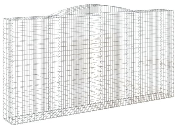 Íves horganyzott vas gabion kosár 400x50x200/220 cm