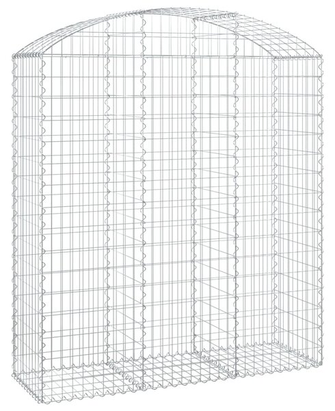 Íves horganyzott vas gabion kosár 150x50x160/180 cm