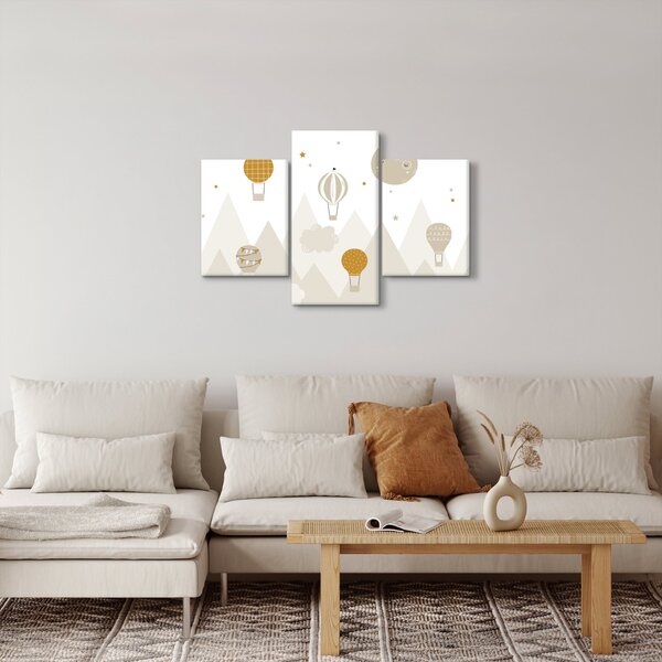 Kép - Repülő léggömbök (90x60 cm)