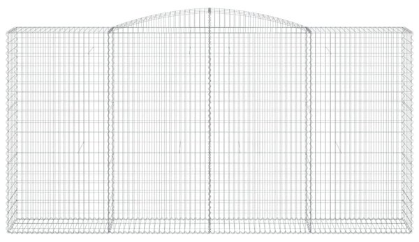 Íves horganyzott vas gabion kosár 400x50x200/220 cm