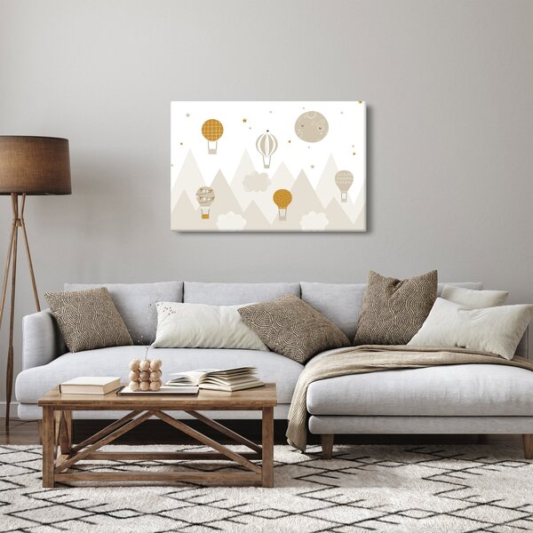 Kép - Repülő léggömbök (90x60 cm)