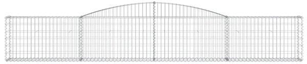 Íves horganyzott vas gabion kosár 400x30x60/80 cm