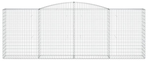 Íves horganyzott vas gabion kosár 400x50x140/160 cm