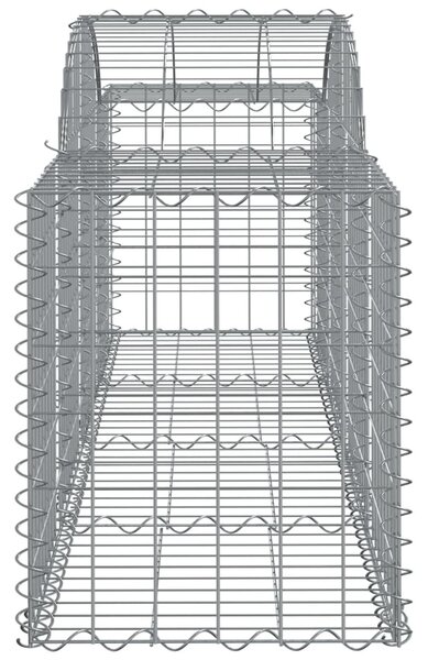 Íves horganyzott vas gabion kosár 200x50x60/80 cm