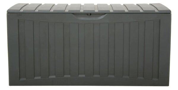 Fekete polipropilén tárolóláda 118 x 53 x 57 cm