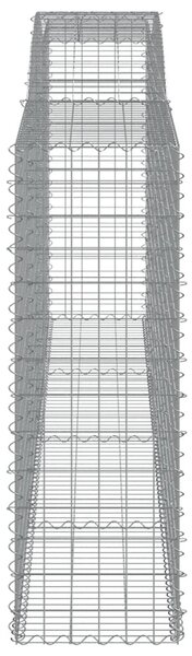 Íves horganyzott vas gabion kosár 400x50x140/160 cm