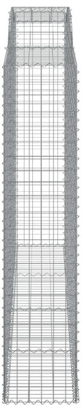 Íves horganyzott vas gabion kosár 300 x 50 x 220/240 cm