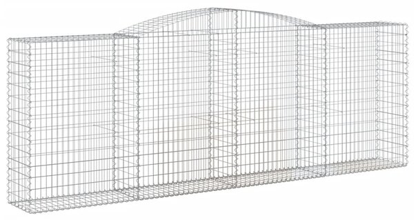 Íves horganyzott vas gabion kosár 400x50x140/160 cm