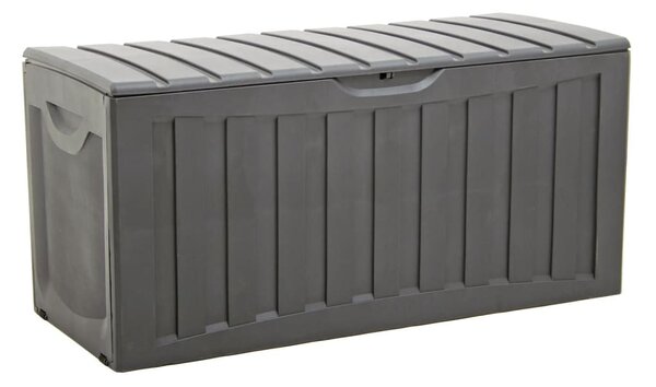 Fekete polipropilén tárolóláda 118 x 53 x 57 cm