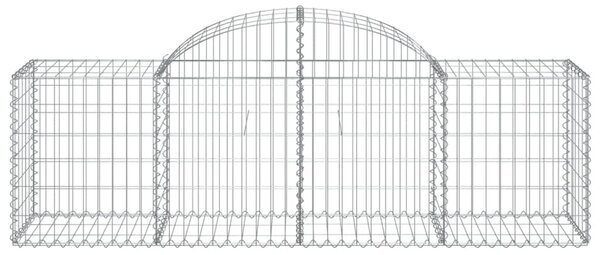 Íves horganyzott vas gabion kosár 200x50x60/80 cm