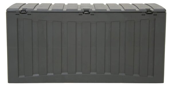 Fekete polipropilén tárolóláda 118 x 53 x 57 cm