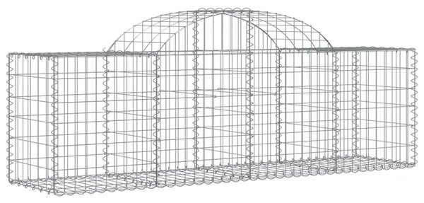 Íves horganyzott vas gabion kosár 200x50x60/80 cm