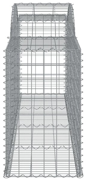Íves horganyzott vas gabion kosár 300 x 50 x 80/100 cm