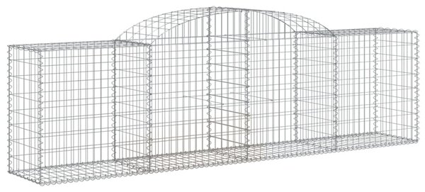 Íves horganyzott vas gabion kosár 300 x 50 x 80/100 cm