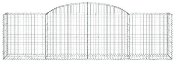 Íves horganyzott vas gabion kosár 300 x 50 x 80/100 cm