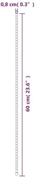 30 db zöld acél kerti növénykaró 60 cm