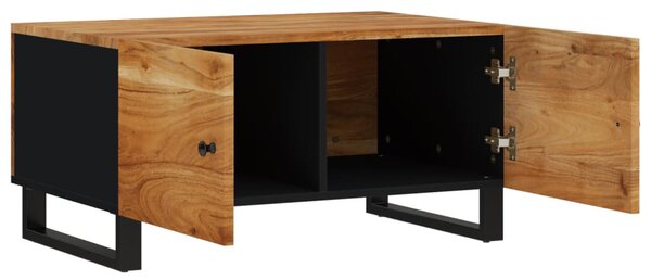 Tömör akácfa és szerelt fa dohányzóasztal 80 x 50 x 40 cm