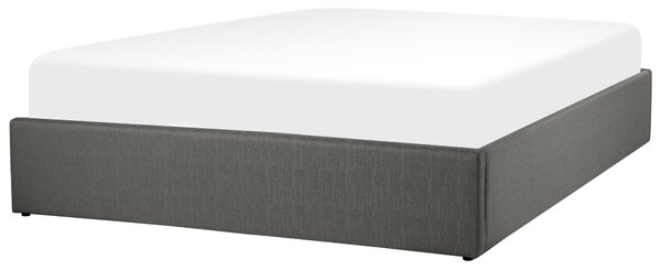 Ágyneműtartós ágy fejtámla nélkül DINAN Sötétszürke 160 x 200 cm