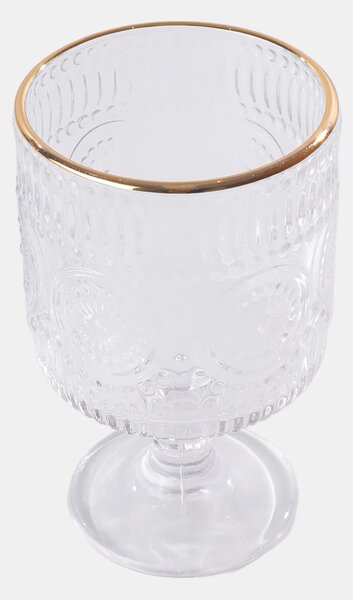 Sinsay - Pohár szett dombornyomott mintával és arany peremmel 2 pack - clear