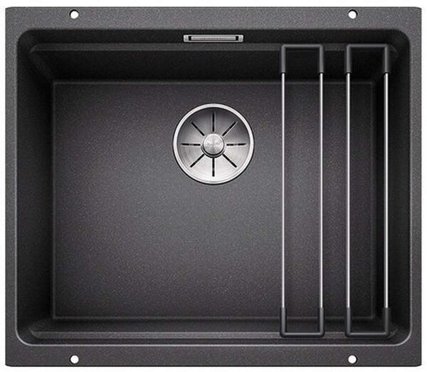 Blanco Etagon 500 - Silgranit mosogató, 530x460 mm, futókkal, fekete 525887