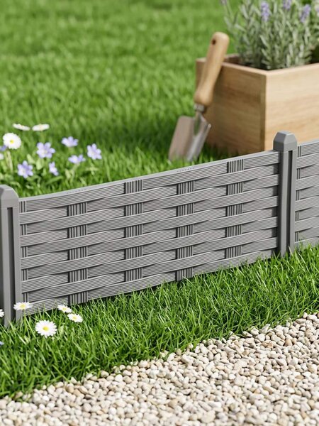 Sinsay - Fonott mintás kerti kerítések 4 pack - sötétszürke