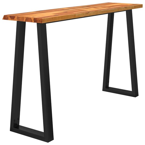 Tömör akácfa konzolasztal természetes éllel 140 x 40 x 80 cm