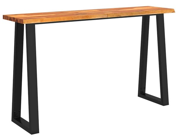 Tömör akácfa konzolasztal természetes éllel 140 x 40 x 80 cm