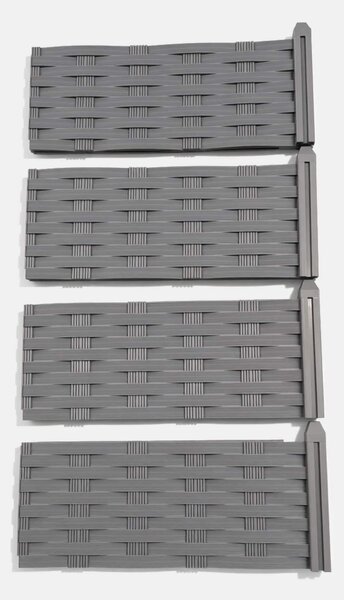 Sinsay - Fonott mintás kerti kerítések 4 pack - sötétszürke
