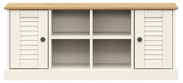 VIGO fehér tömör fenyőfa cipőtároló pad 106 x 35 x 45 cm