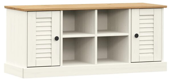 VIGO fehér tömör fenyőfa cipőtároló pad 106 x 35 x 45 cm