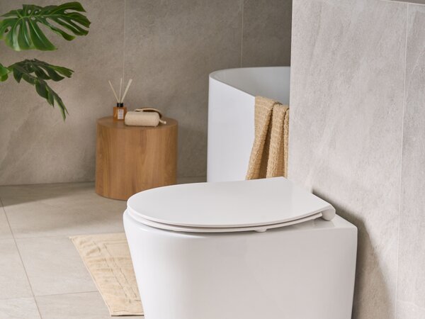 WC ülőke PUTUMAYO Vékony Lassú záródású Duroplast Fehér