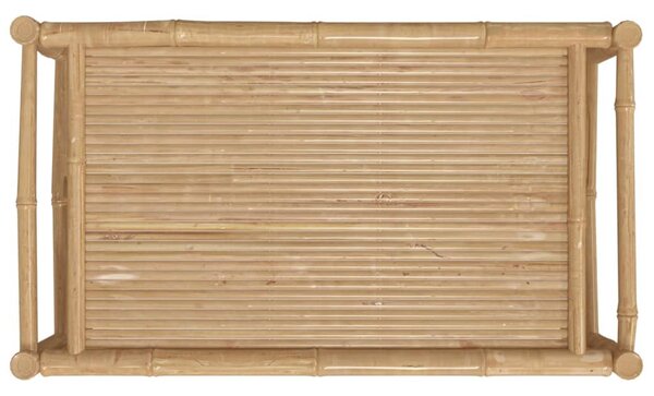 Bambusz kerti dohányzóasztal 100 x 55 x 33 cm