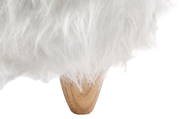 Állatos puff WOOLLY Orrszarvú Műszőrme Fehér