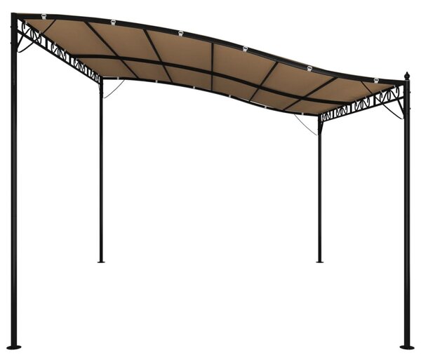 Tópszínű szövet és acél pavilon 4 x 3 m 180 g/m²
