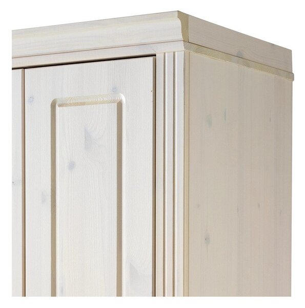 Fehér borovi fenyő ruhásszekrény 65x180 cm Anita – Støraa