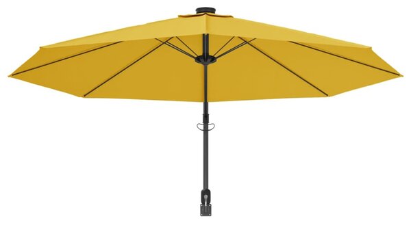 Sárga LED-es falra szerelhető napernyő 290 cm