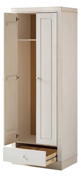 Fehér borovi fenyő ruhásszekrény 65x180 cm Anita – Støraa