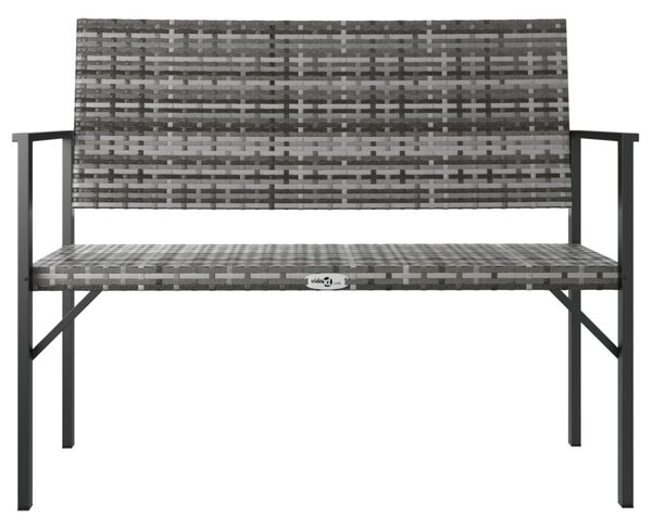 2-személyes szürke polyrattan kerti pad