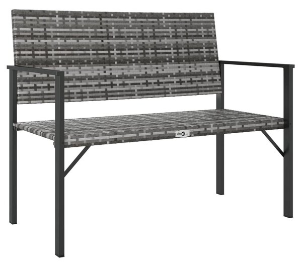 2-személyes szürke polyrattan kerti pad