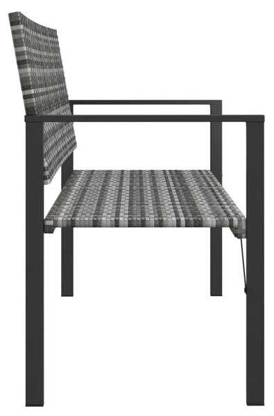 2-személyes szürke polyrattan kerti pad